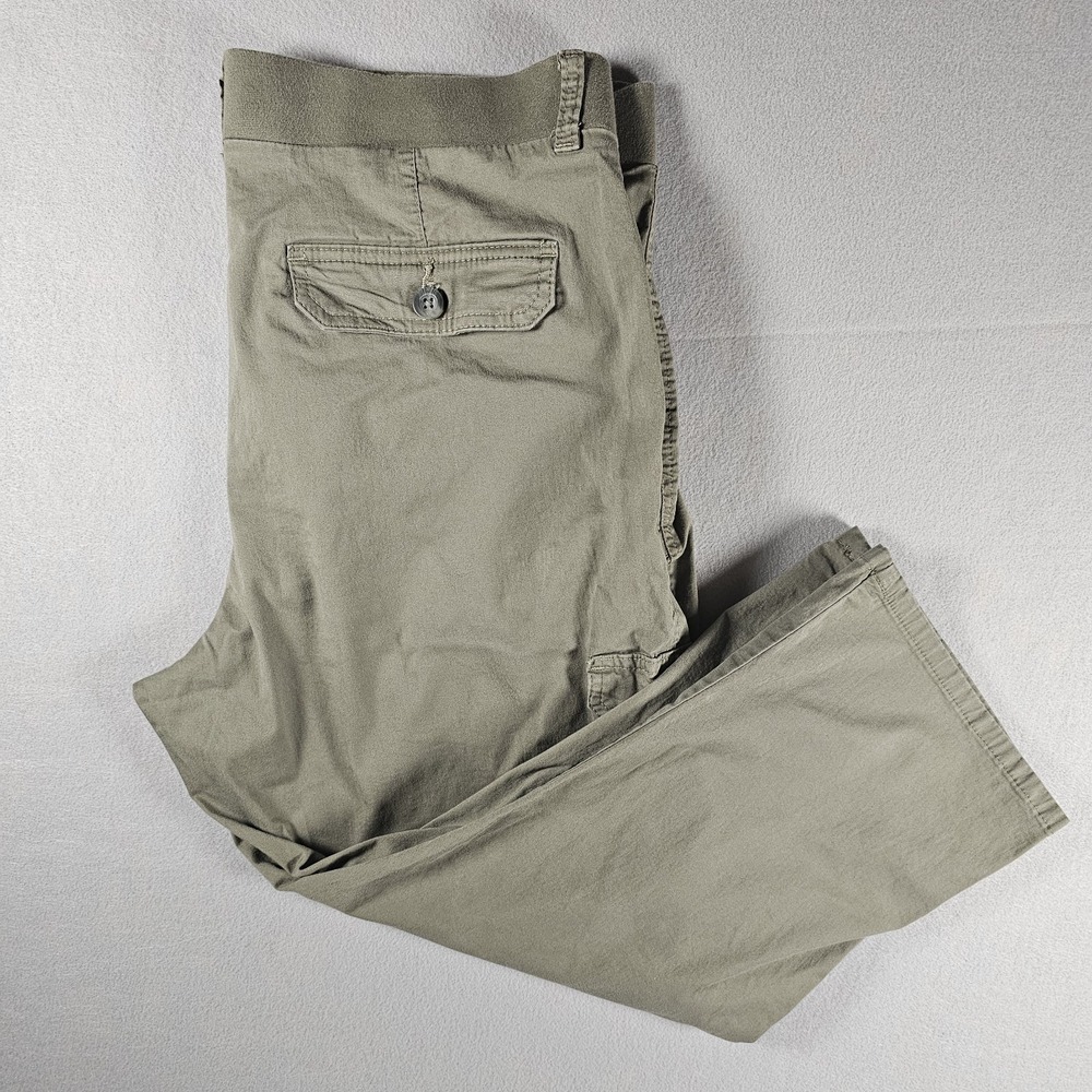 Lee Womens 16M Relaxed Fit Cargo Capri Pants Khaki Tan Utility Pockets